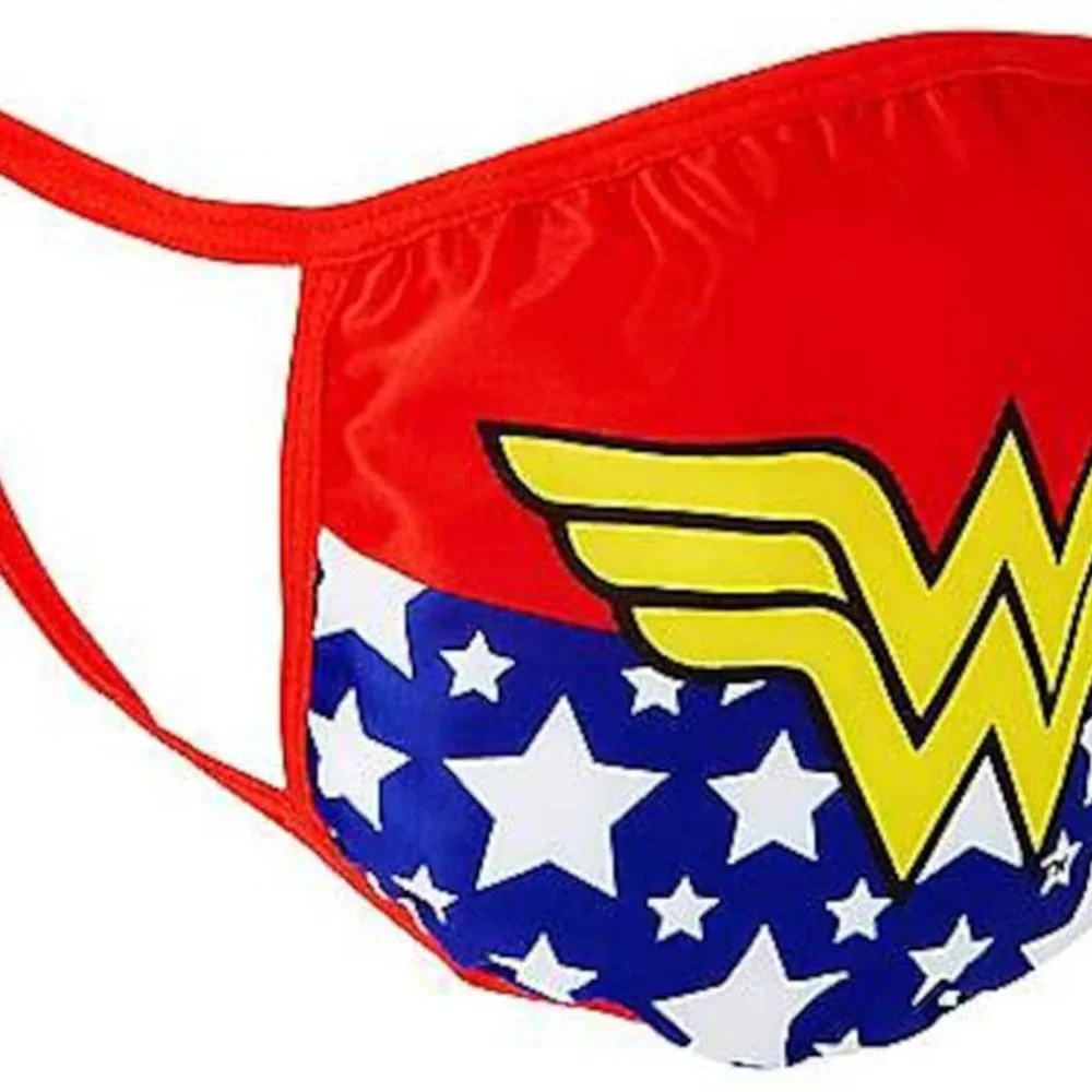 Pack of 3 Wonder Woman Girls Face Masks Kids Cloth Washable Reusable
